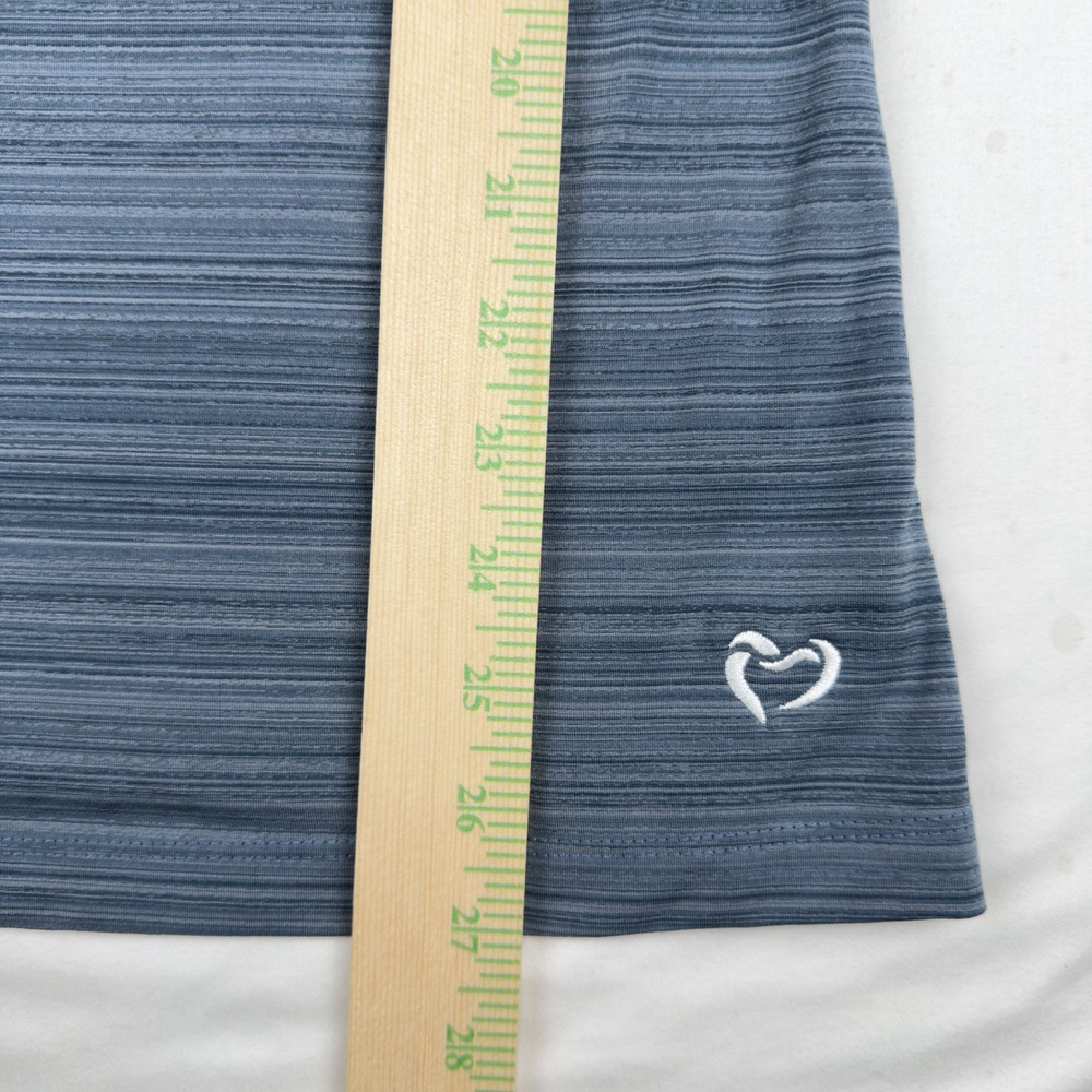 Cutter & Buck CB DryTec Blue Space Dye Cowl Neck 3/4 Sleeve Top Womens Large - Picture 5 of 7